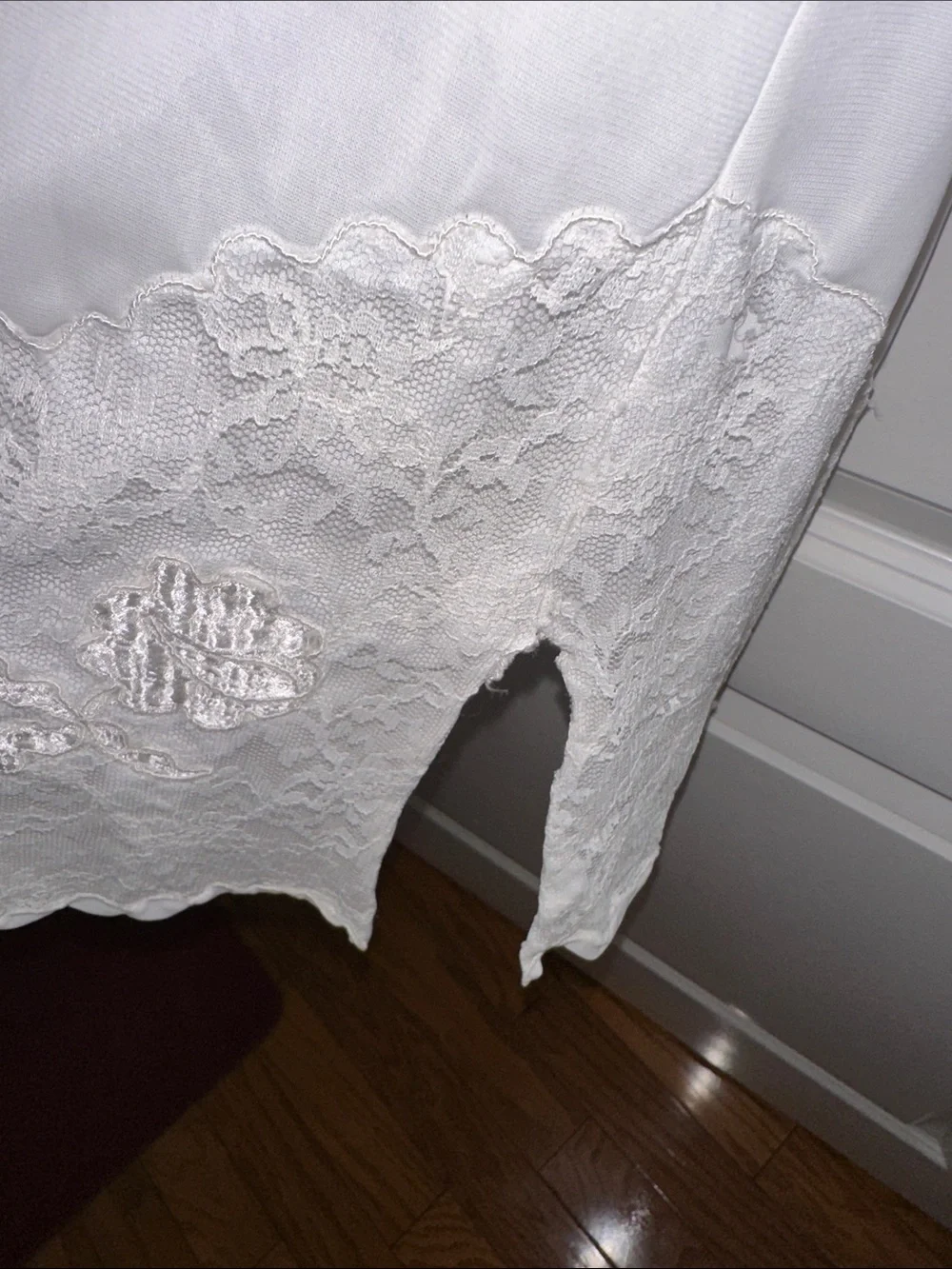 Vintage‎ 60s Pinehurst  Creamy White Half Slip with Lace Hem - Picture 4 of 7